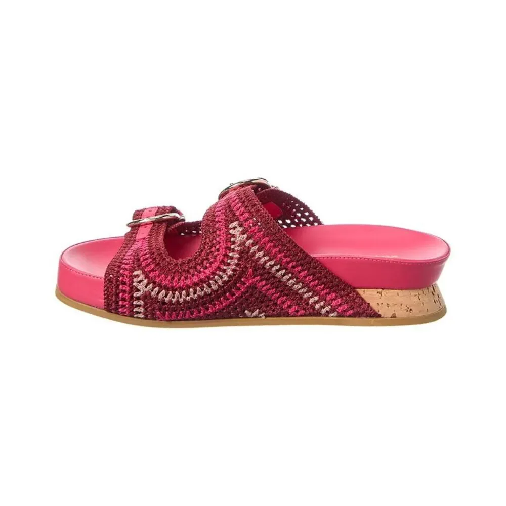 Ferragamo Shaula Crochet & Leather Sandal